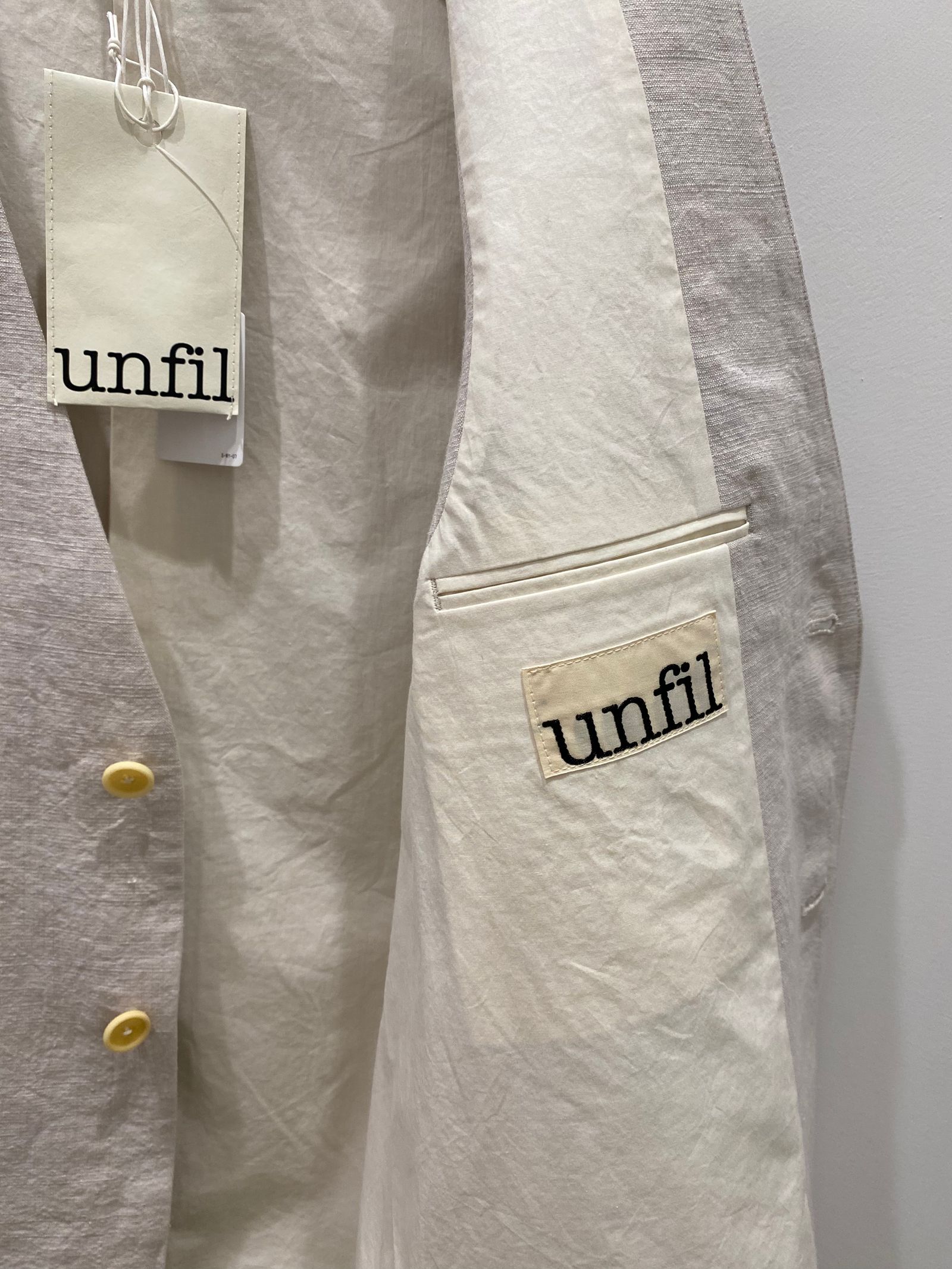 unfil - unfil アンフィル linen & silk slub canvas sleeveless ...