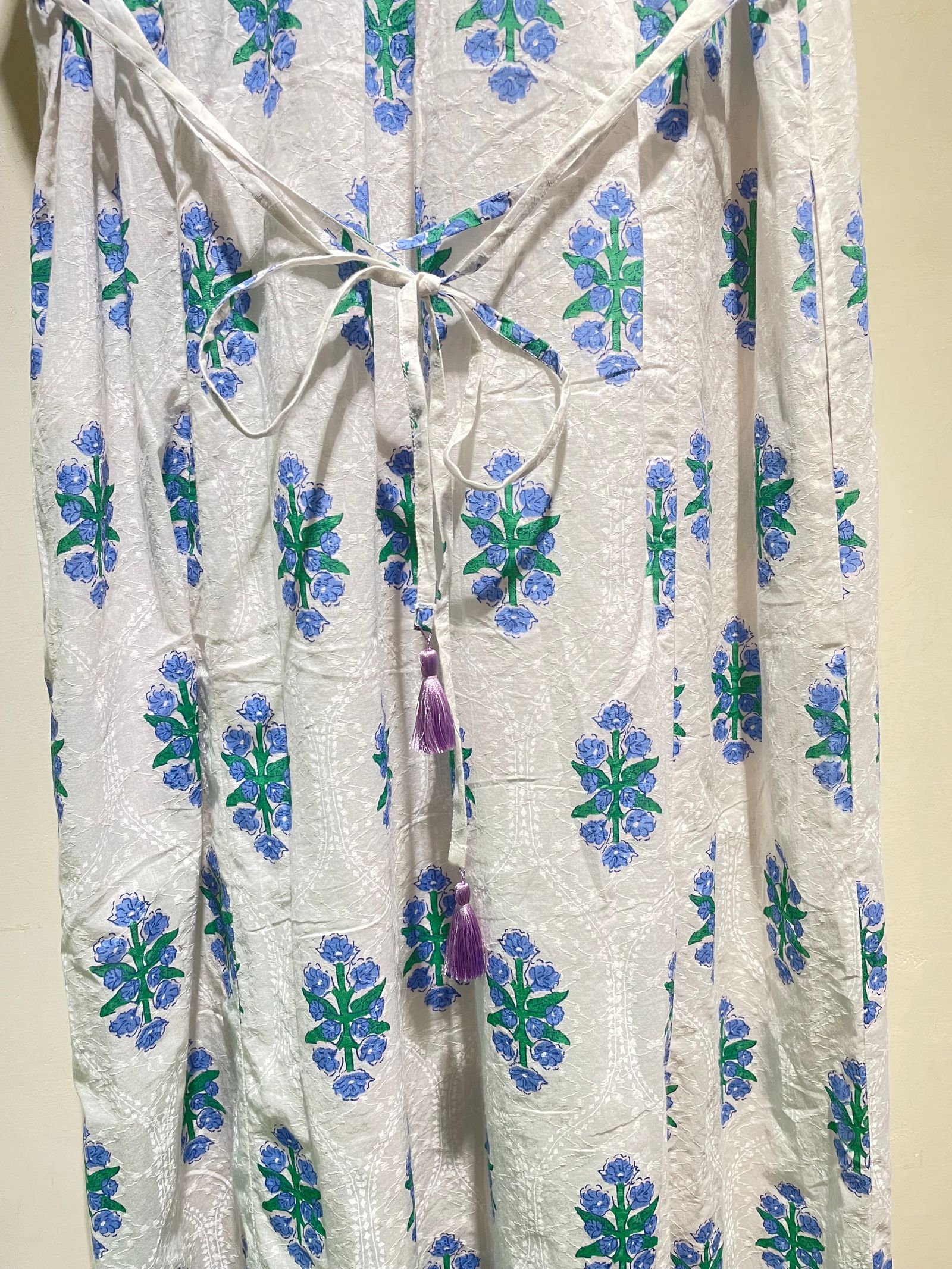Cotton Jacquard Iberis Print Embroidery Sleeveless Dress / ノースリーブワンピース / ホワイト