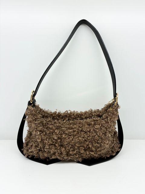 ELMO / カルガンラムエコファーショルダーバッグ / ブラウン