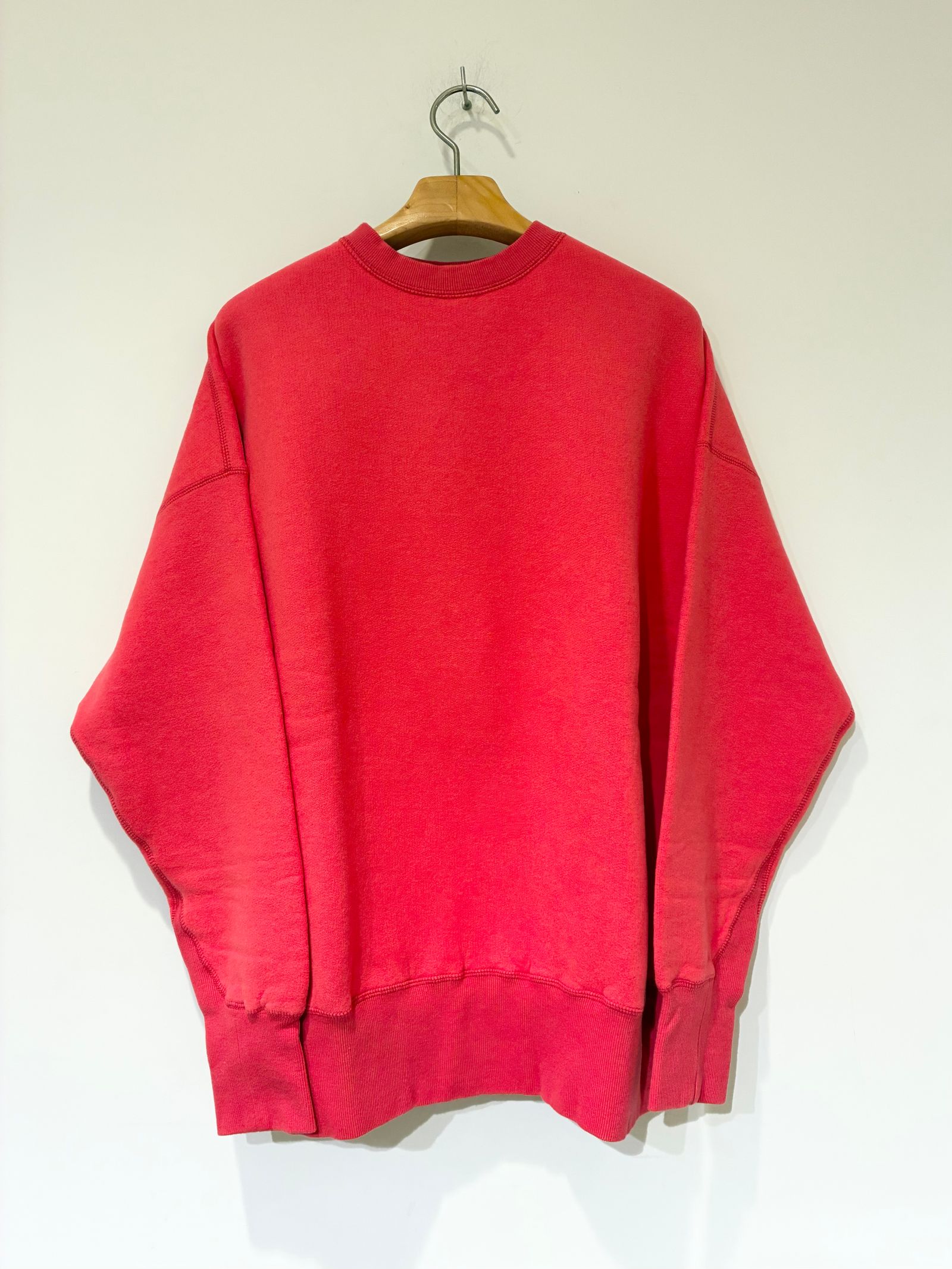 ダウニーウラケプルオーバーuni / 裏起毛オーバーサイズスウェット / レッド