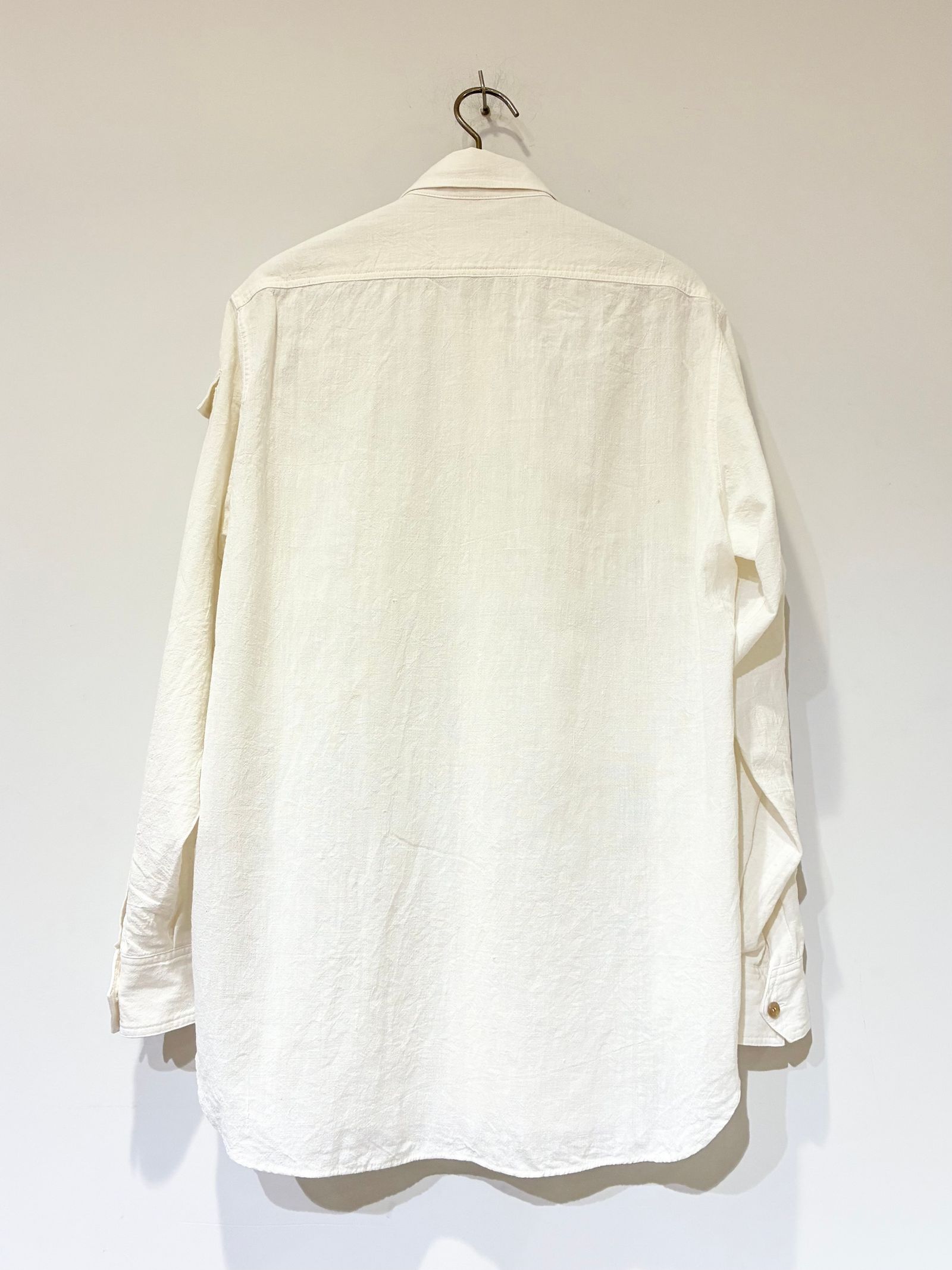 White Shirt / コットンサファリシャツ / ホワイト