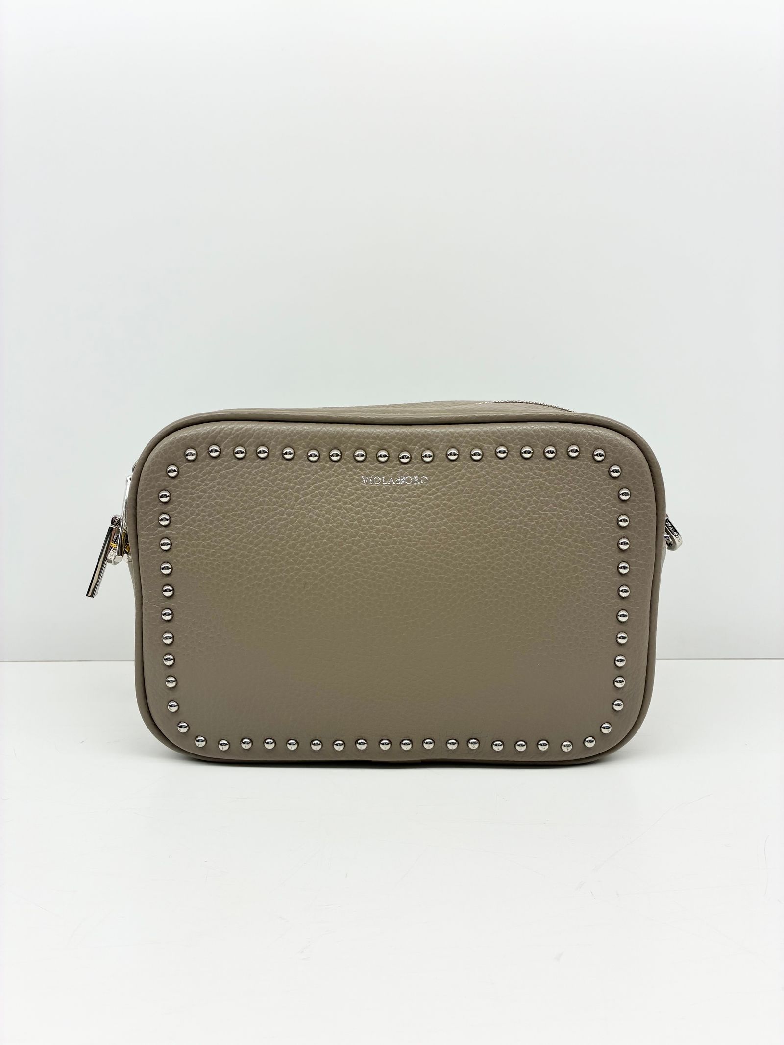 MIRO / スタッズ付きレザーカメラバッグ / トープ / ベージュ / グレージュ
