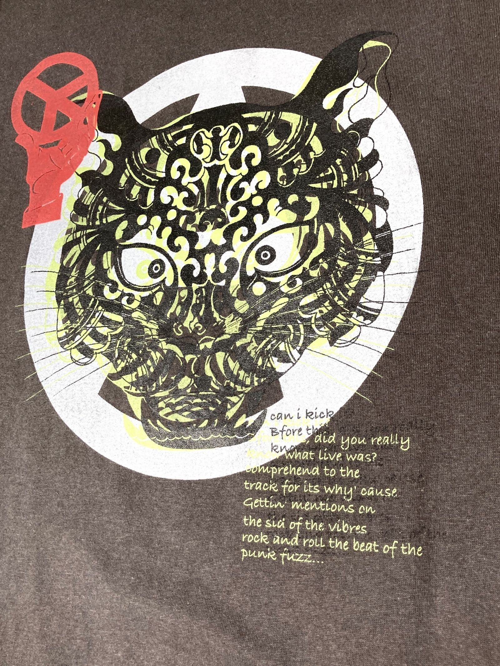 「予約商品」yamaneko anarchy symbol S/S T-shirt "sumi"