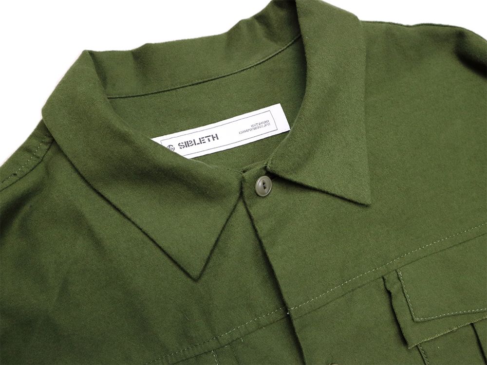 MOLESKIN PLEATS SHIRTS (OLIVE)