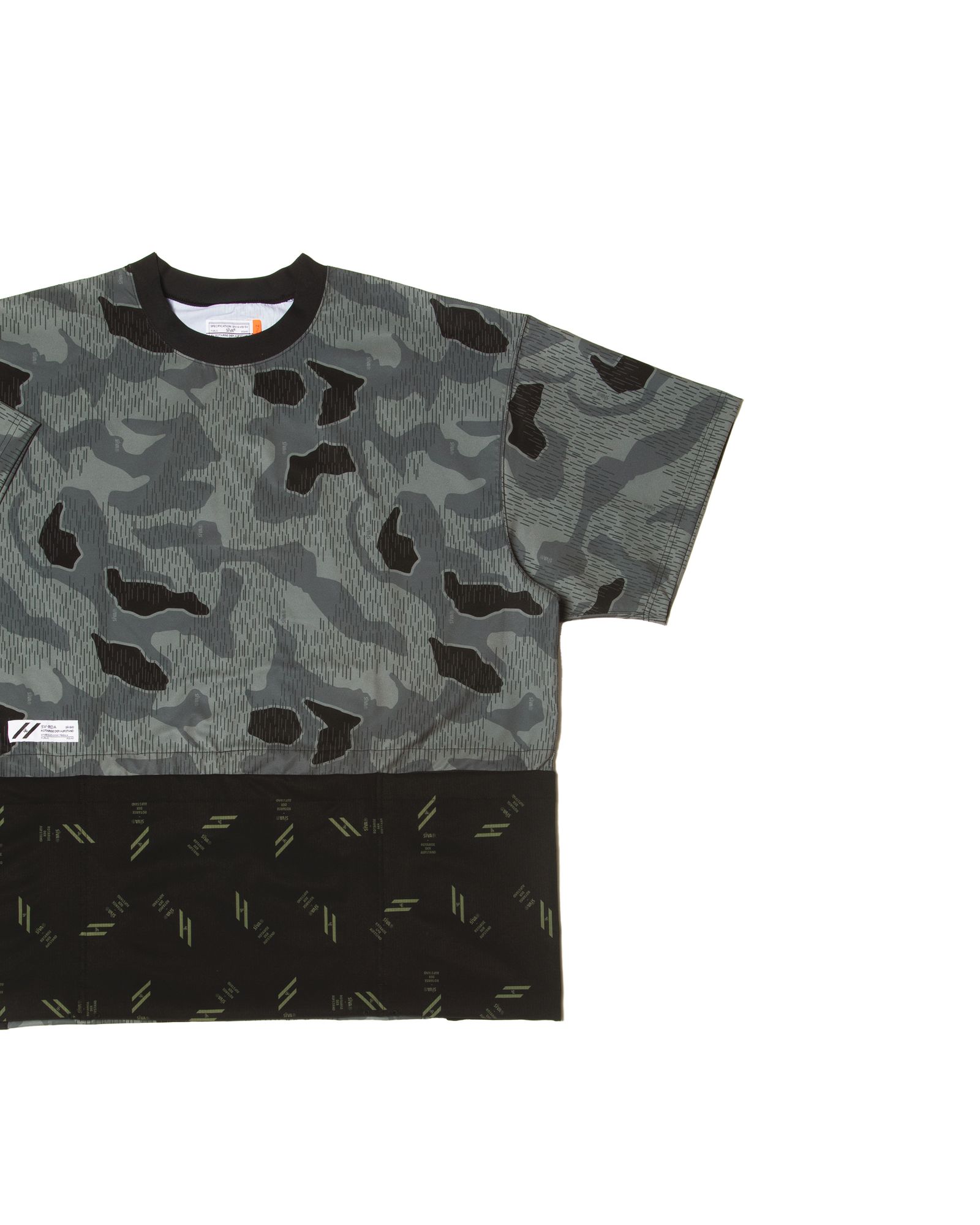 「予約商品」SPLINTER-CAMO MECHANIC STORAGE LOOSE-FIT TEE / col: BLACK