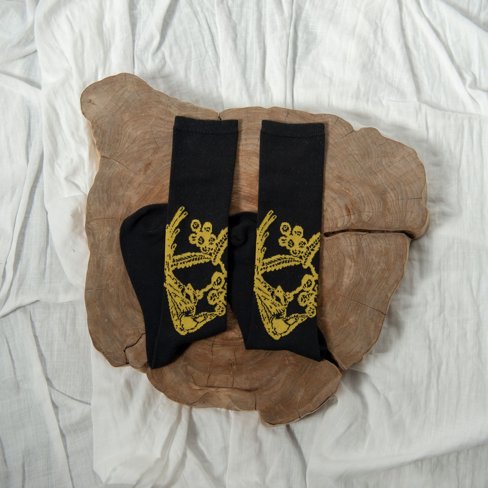 「予約商品」DRAWING LONG SOX (BLACK/WHITE)