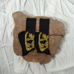 「予約商品」DRAWING LONG SOX (BLACK/WHITE)