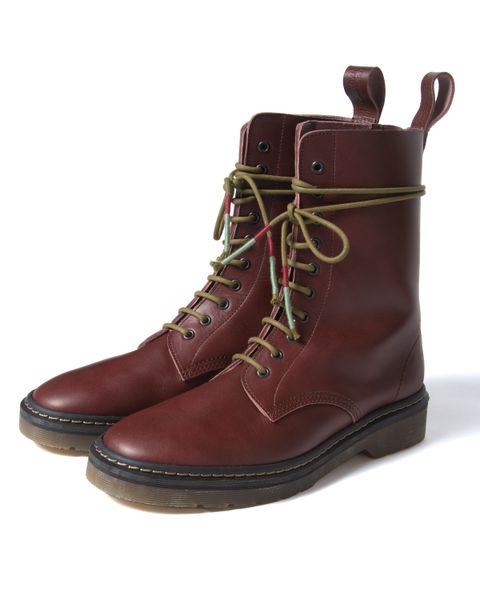 10EYELET ROUND TOE ZIP-UP BOOTS / col: BURGUNDY