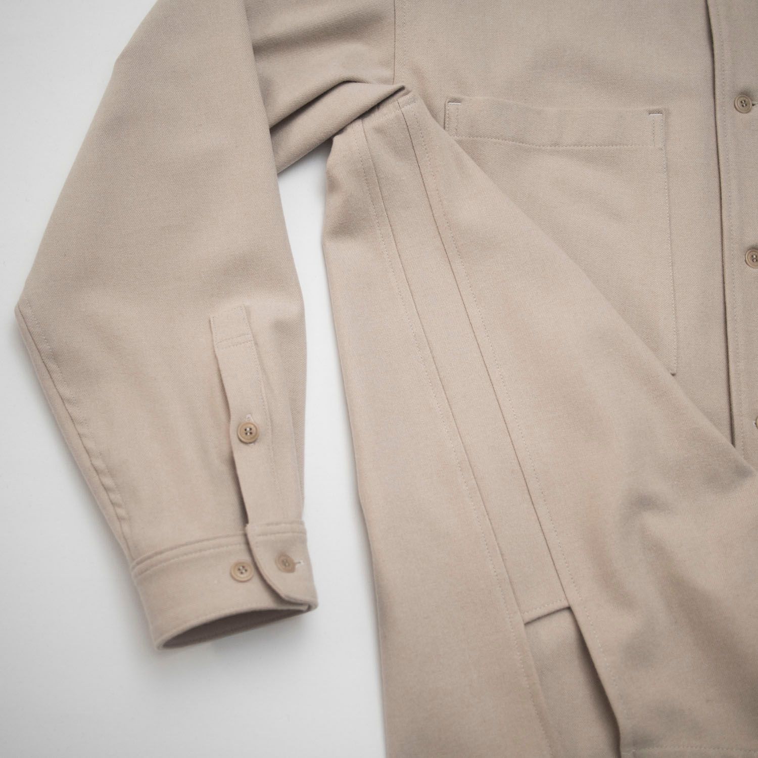 OVERSIZED HEAVY SHIRT (IVORY)