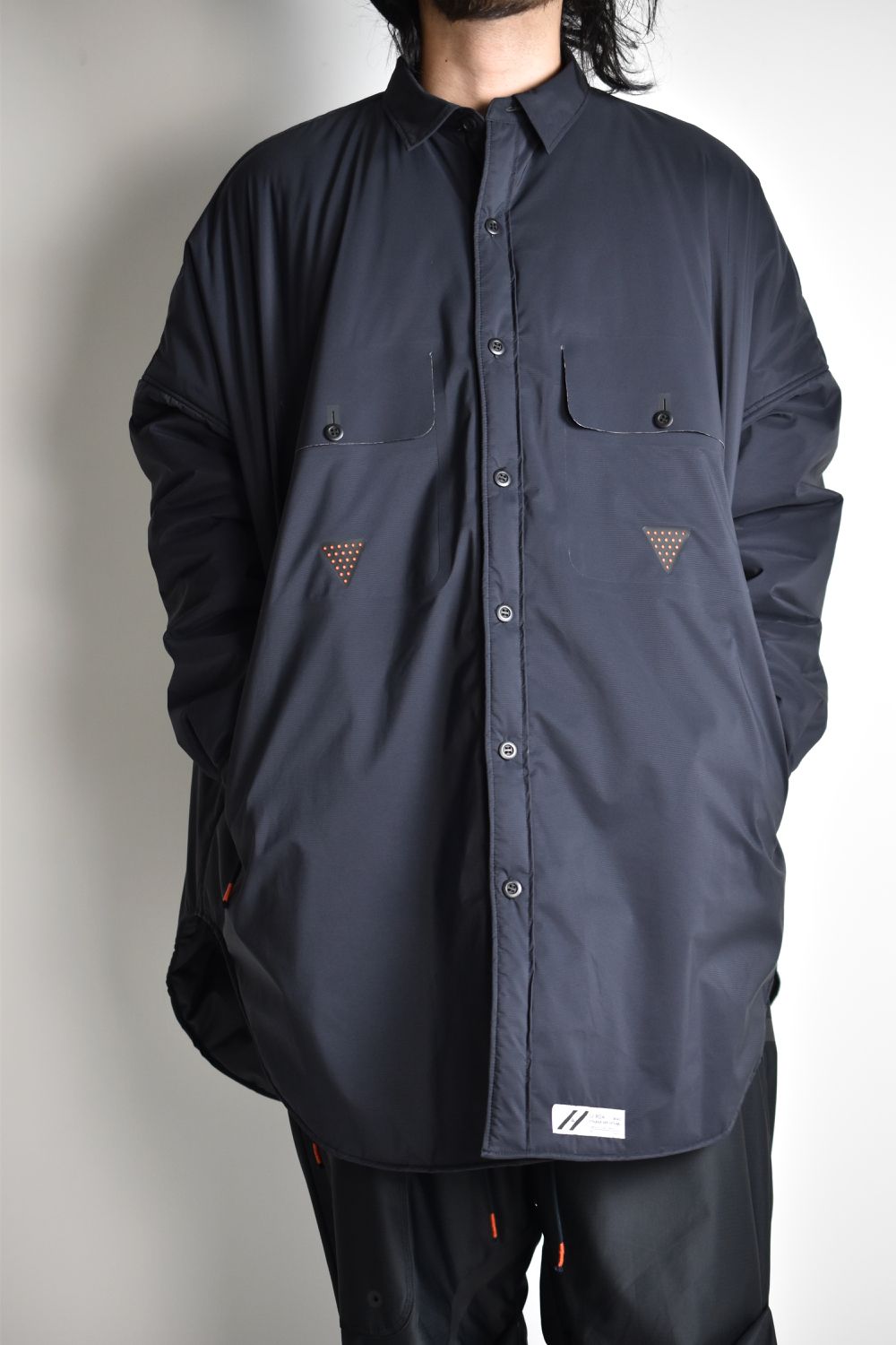TOO BIG BAGGY QUILTED SHIRT COAT c/#2 KHAKI