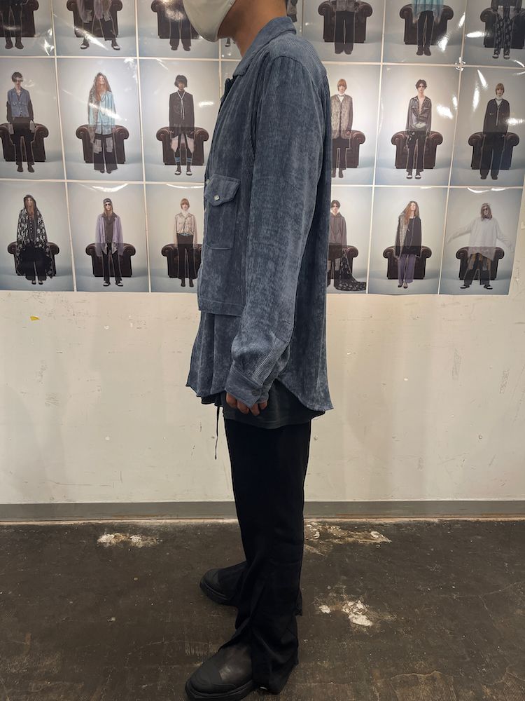 MORISSON’S LAYERED SHIRT / ベスト レイヤード コーデュロイシャツ (Black, MIntgreen, White)