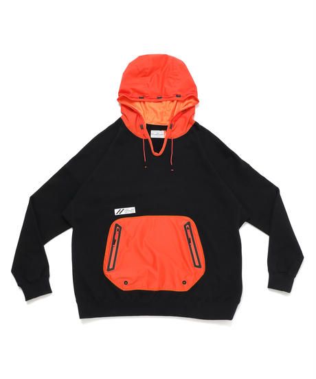 DRAW CODE HOODED PULL JERSEY c/#3 BLK X ORN