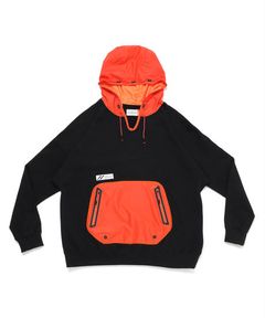 DRAW CODE HOODED PULL JERSEY c/#3 BLK X ORN
