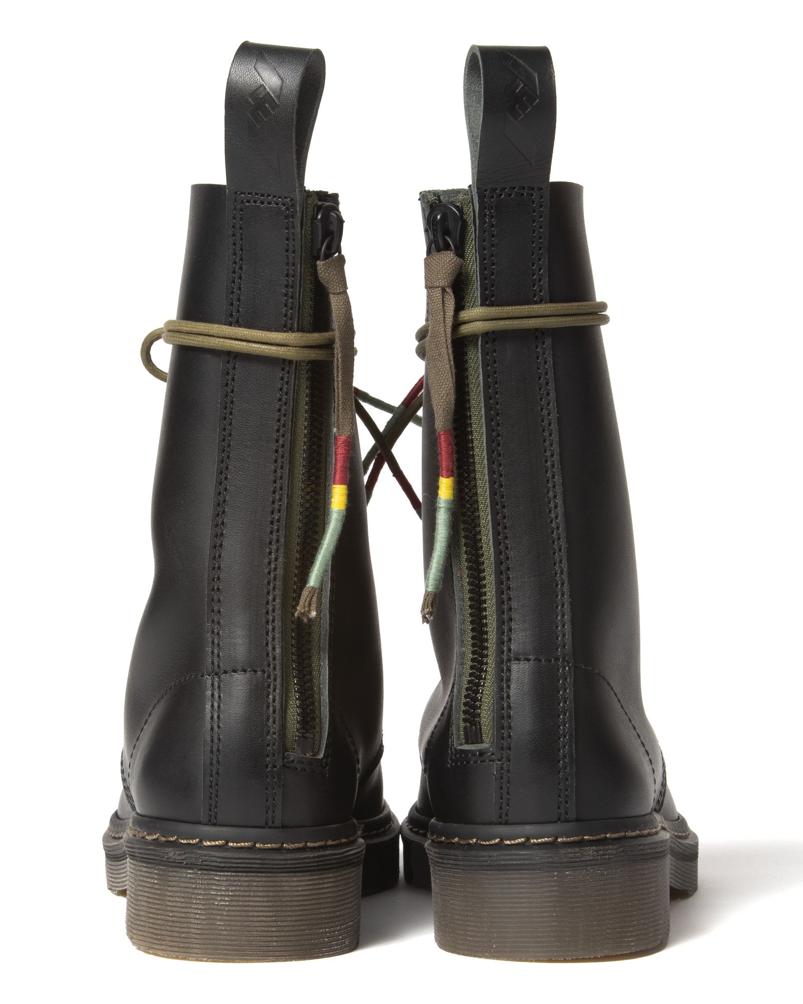 「予約商品」10EYELET ROUND TOE ZIP-UP BOOTS / col: BLACK