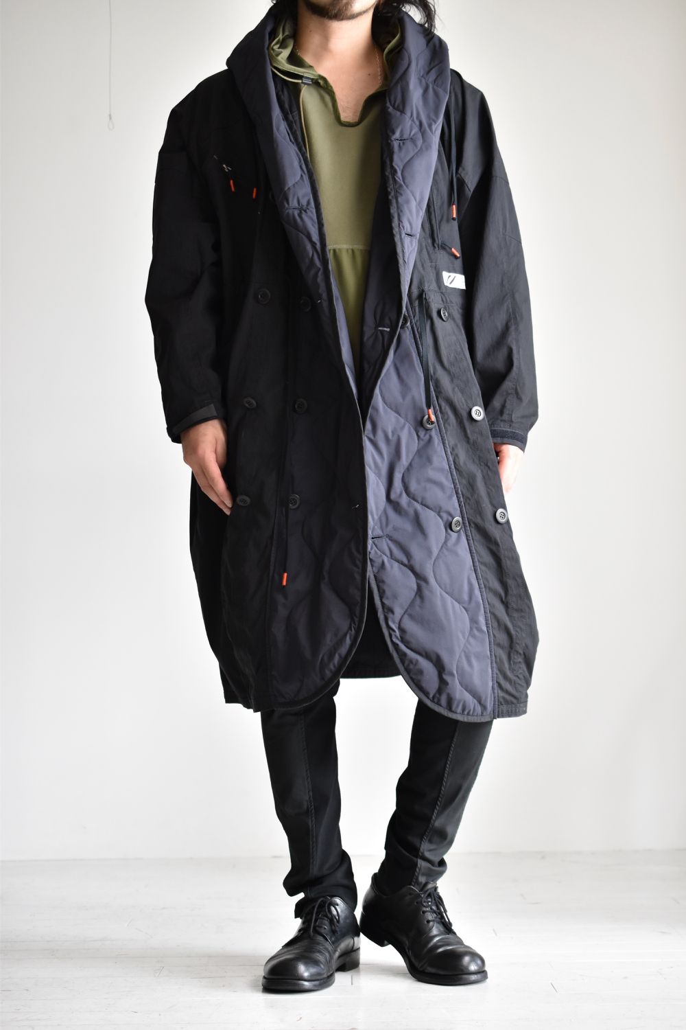 FLIGHT BALLOON WIDE LONG COAT c/#1 BLACK