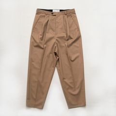 WIDE TAPERED PLEATS PANTS  (BEIGE)