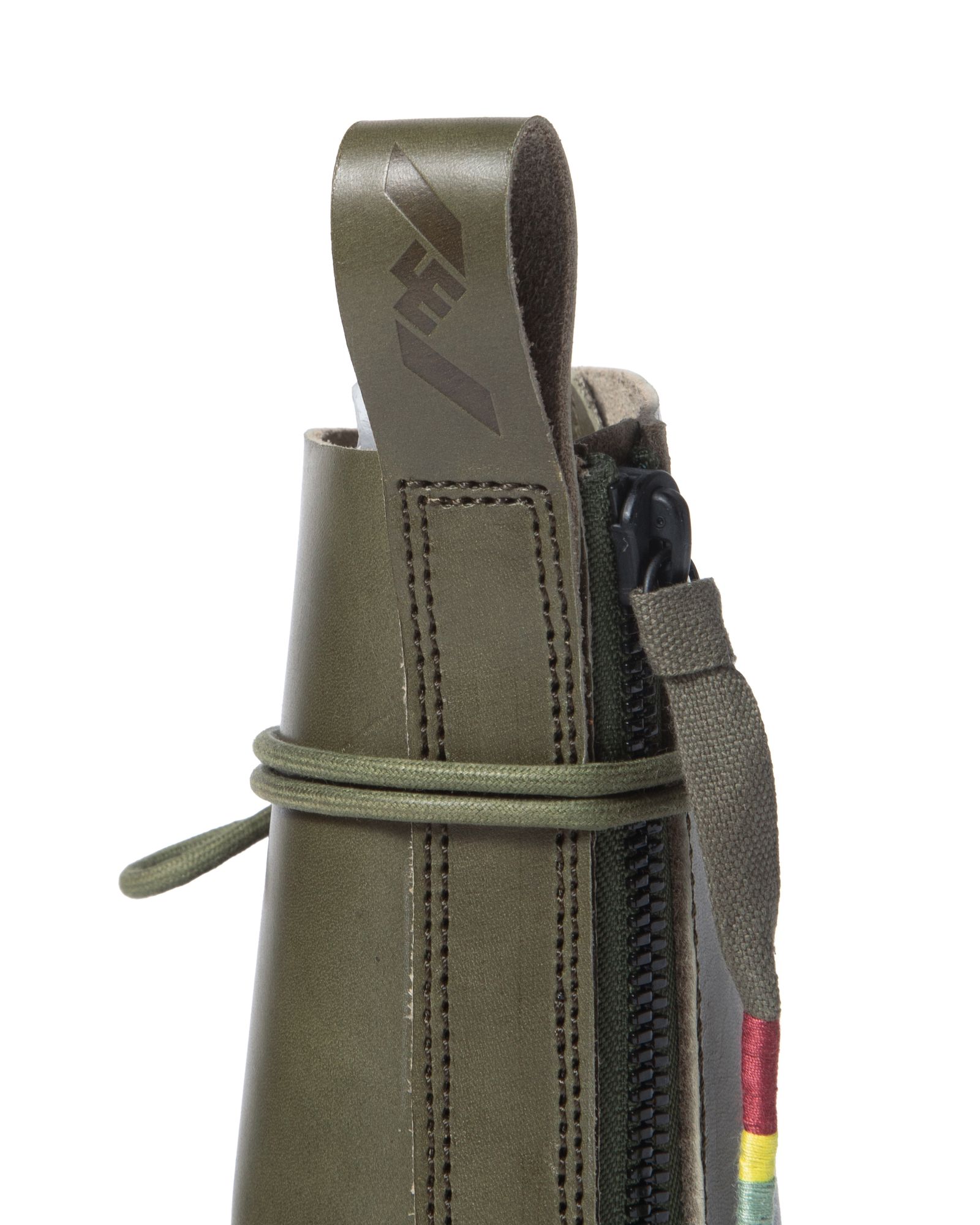 「予約商品」10EYELET ROUND TOE ZIP-UP BOOTS / col: KHAKI