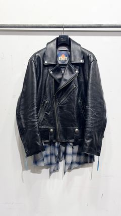 × BLACKMEANS LINING HANGED RIDERS JACKET / ダブルライダース (BLACK)