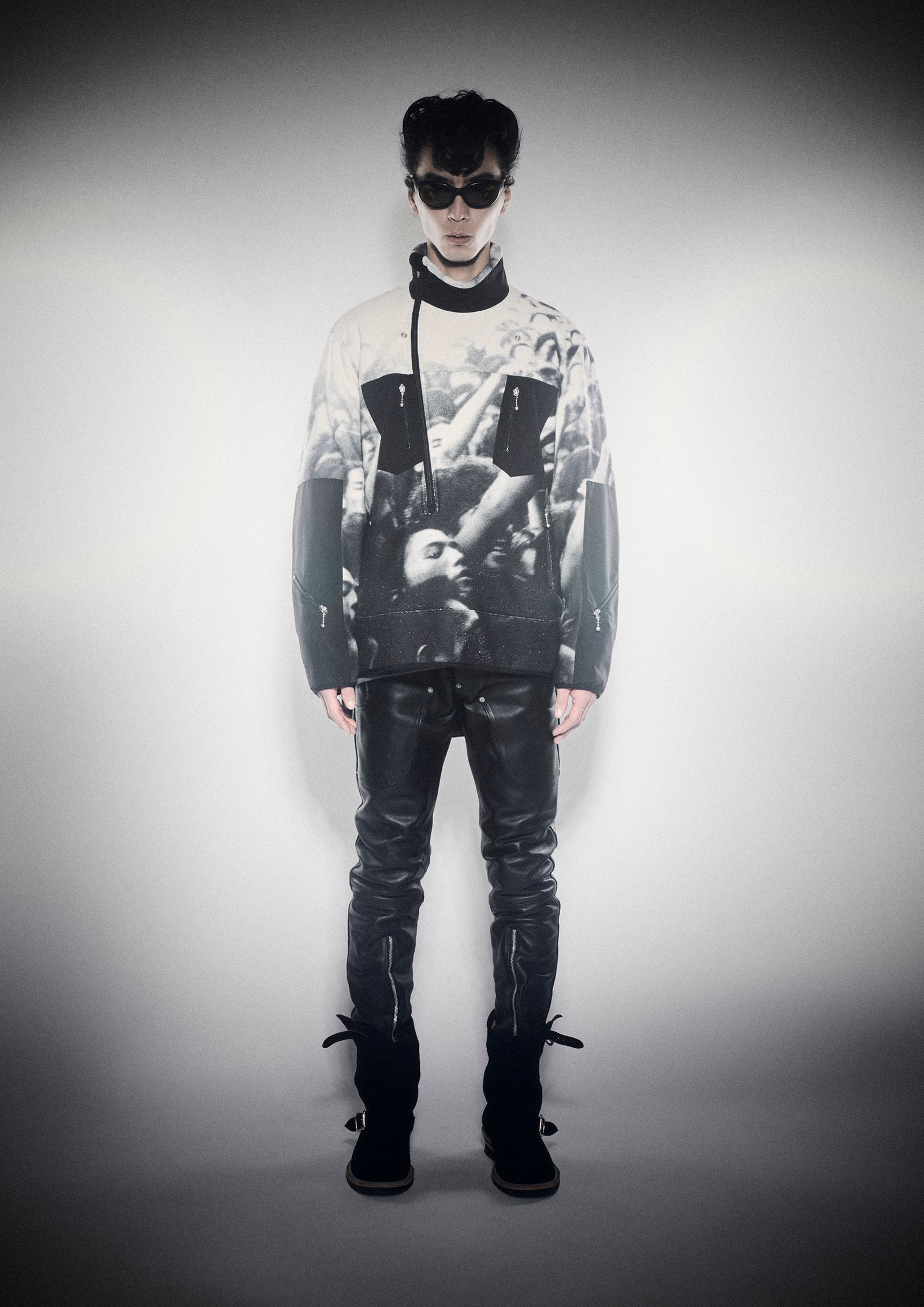 WESTERN BIKER PANTS / レザーパンツ (BLACK)