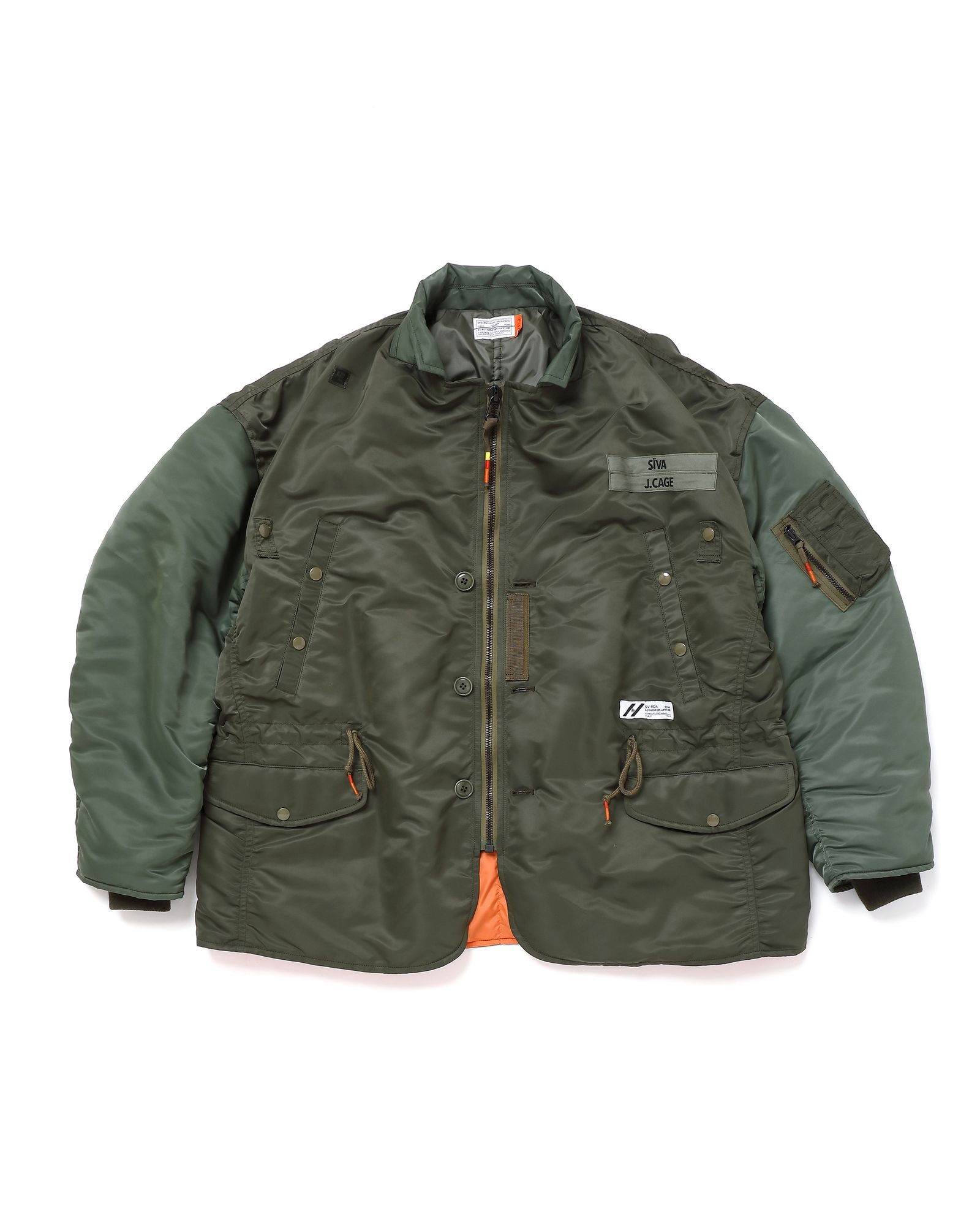 SÏVA - 「予約商品」MA-1 FLIGHT DOUBLE-JACKET # c/BLACK | HAZE