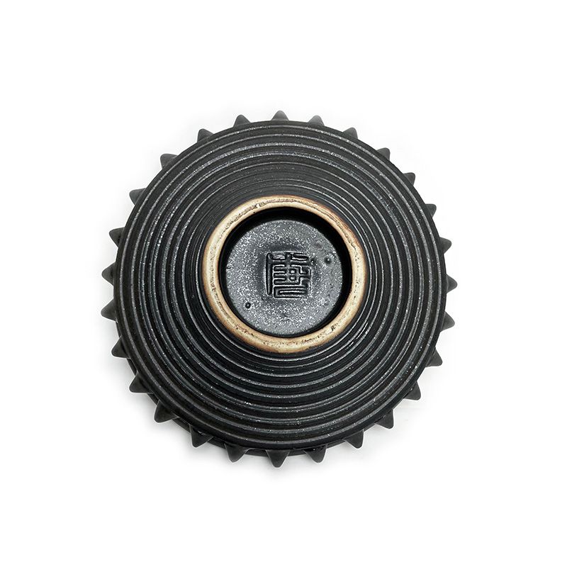 RAISE STUDS PLATE "BLACK" -陶器皿-