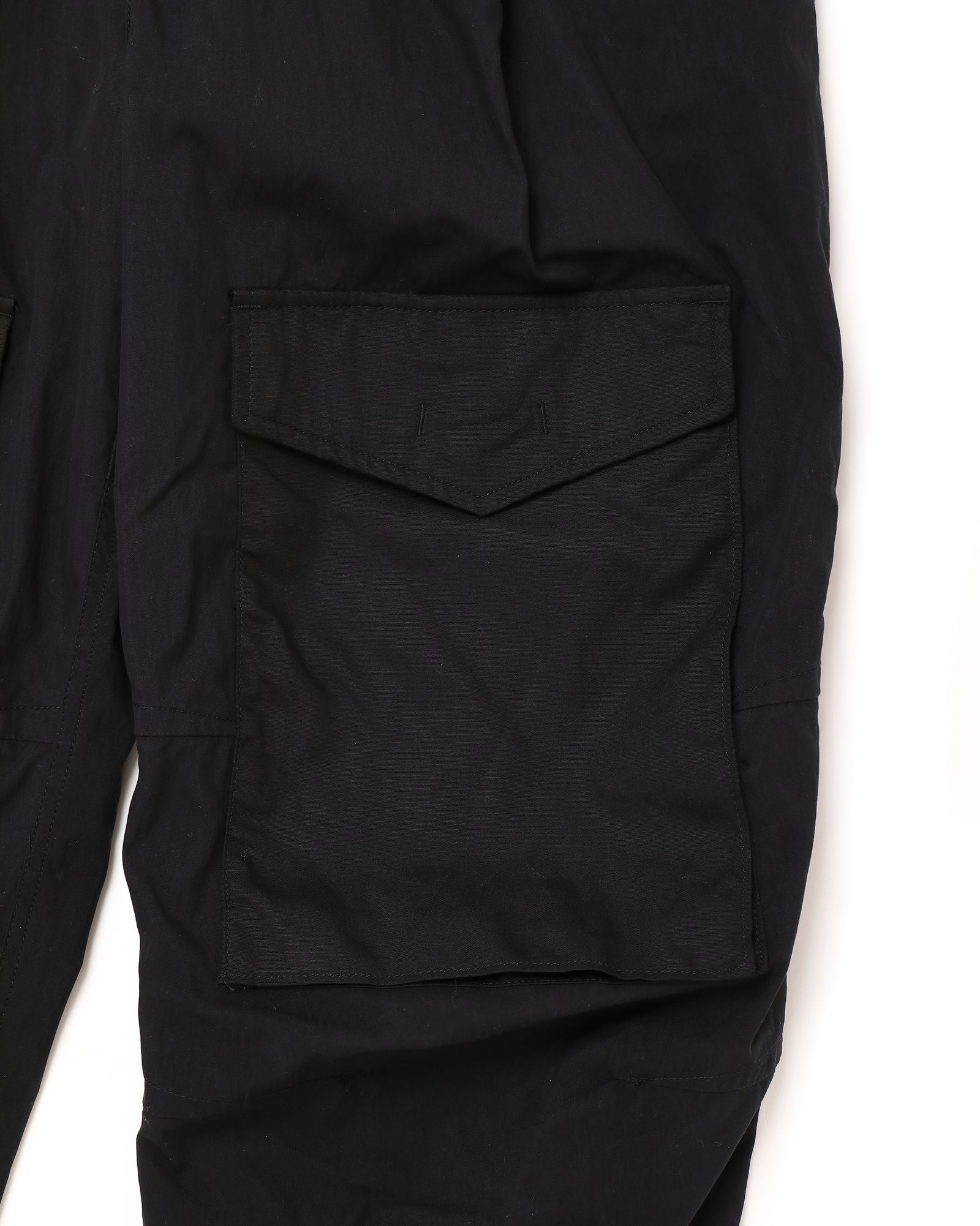 「予約商品」ONE-PLEATS CARGO TROUSERS # c/BLACK