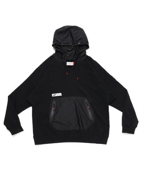 DRAW CODE HOODED PULL JERSEY c/#1 BLACK