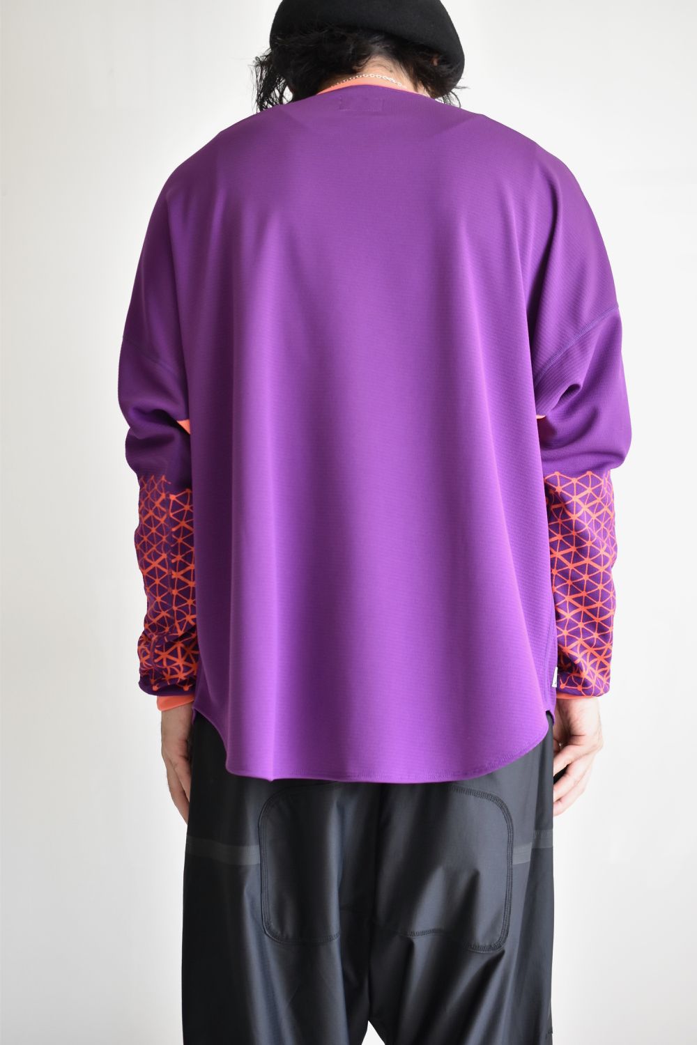 GEOMETRIC PATTERN L-SLEEVE c/#4 PURPLE