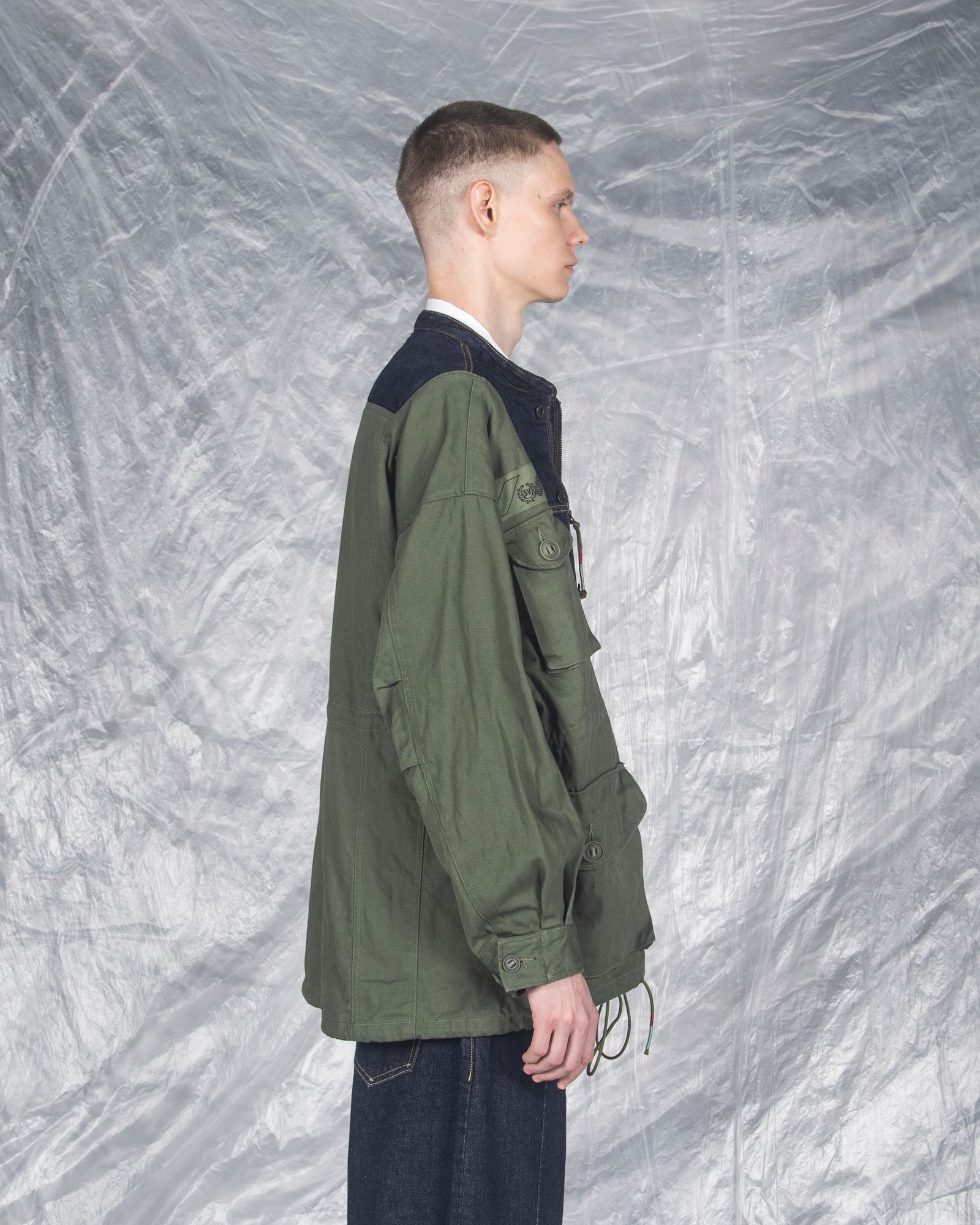 「予約商品」DENIM GS-MK2 COMBAT OVERSIZED JACKET / col: KHAKI