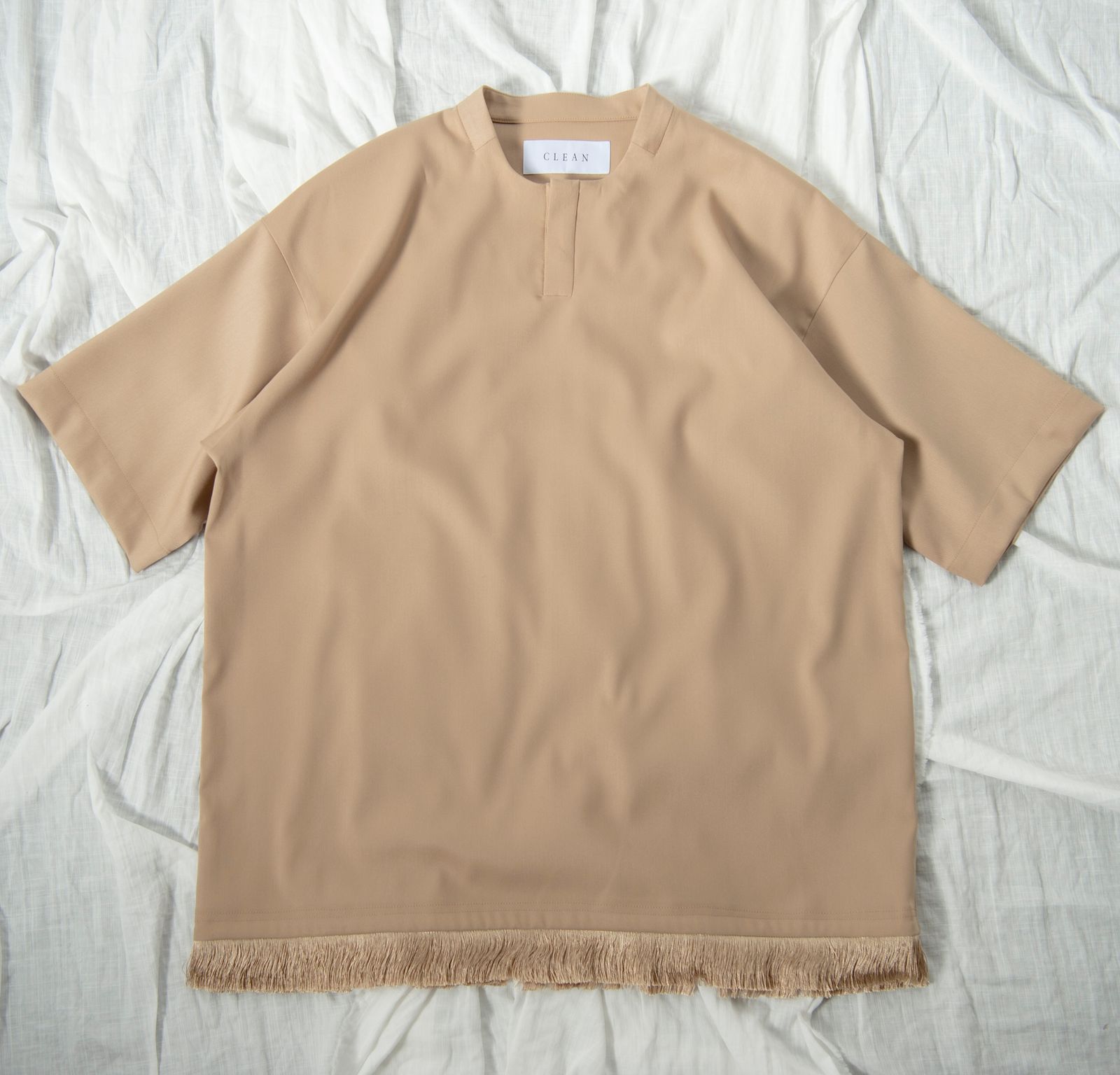 「予約商品」FRINGED PULLOVER SHIRT (BEIGE)