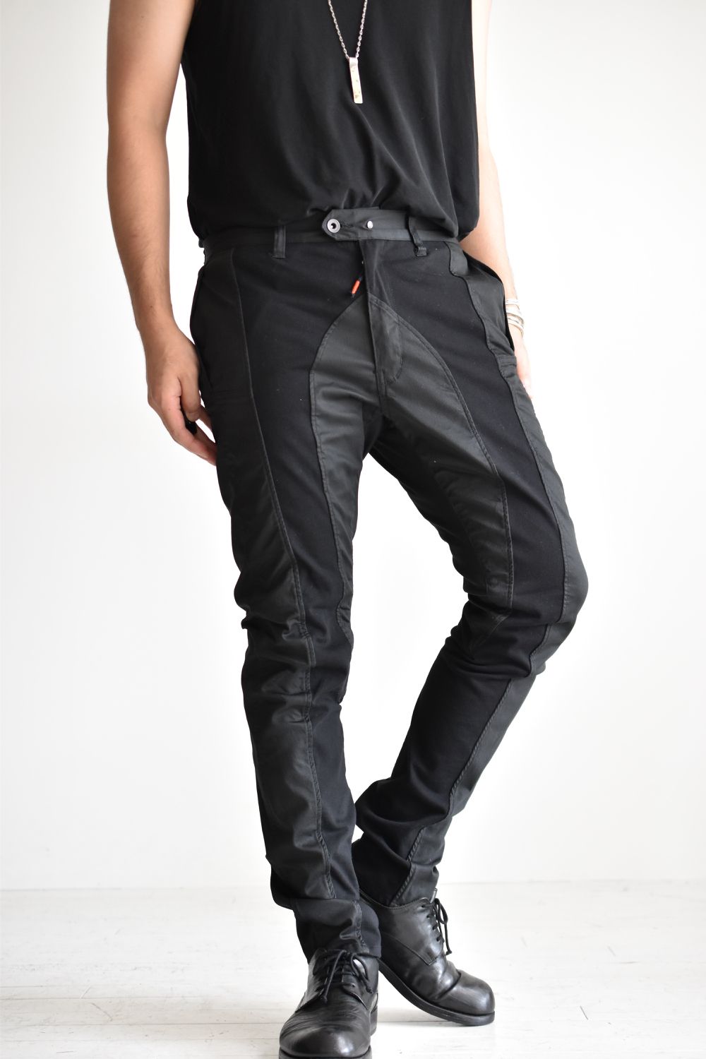 TIGHT FIT STRETCH TROUSERS c/#1 BLACK