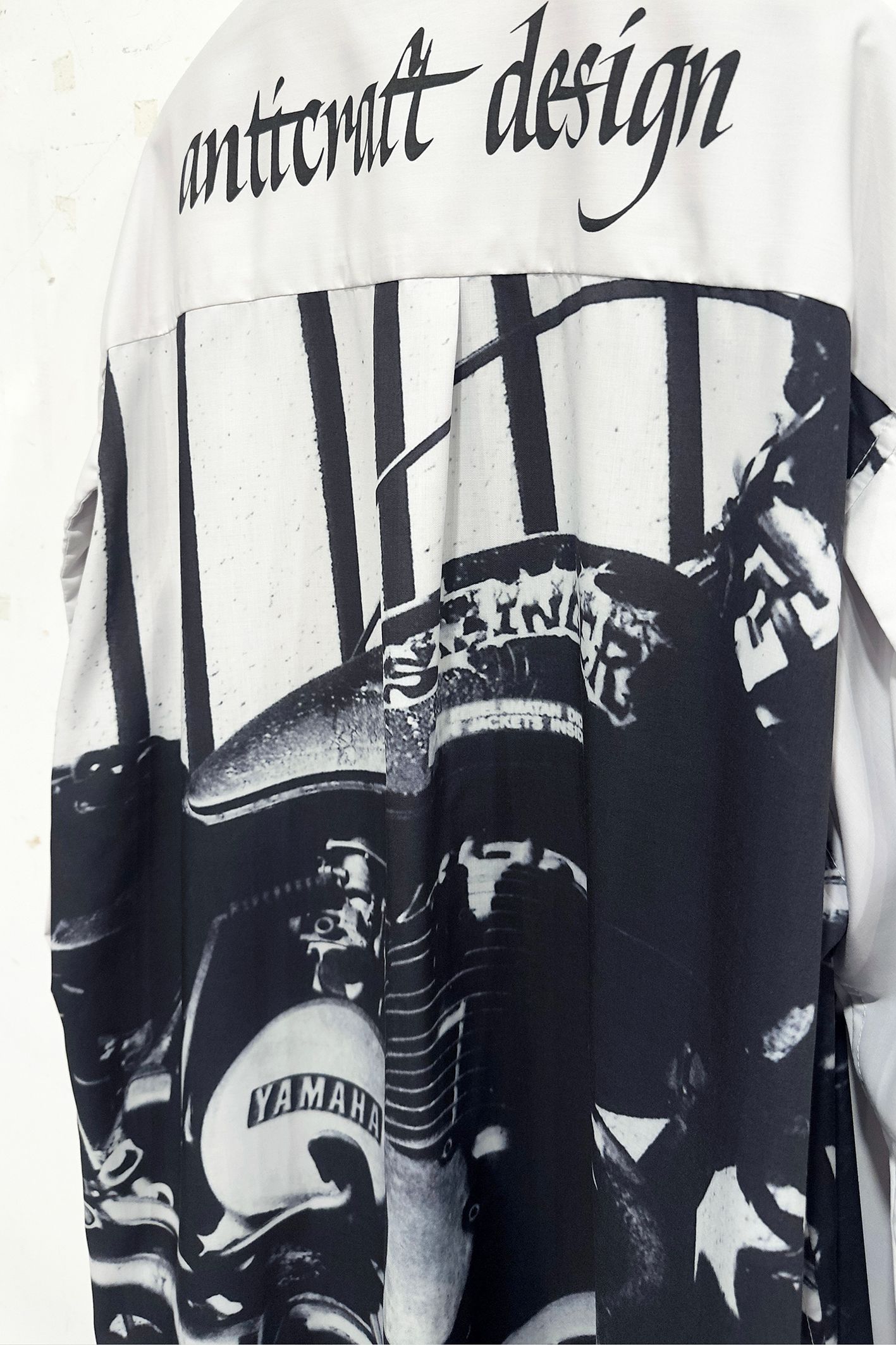 Azuma - “SALINGER” BIG SHIRT / シャツ (BLACK, LIGHT GRAY) | HAZE