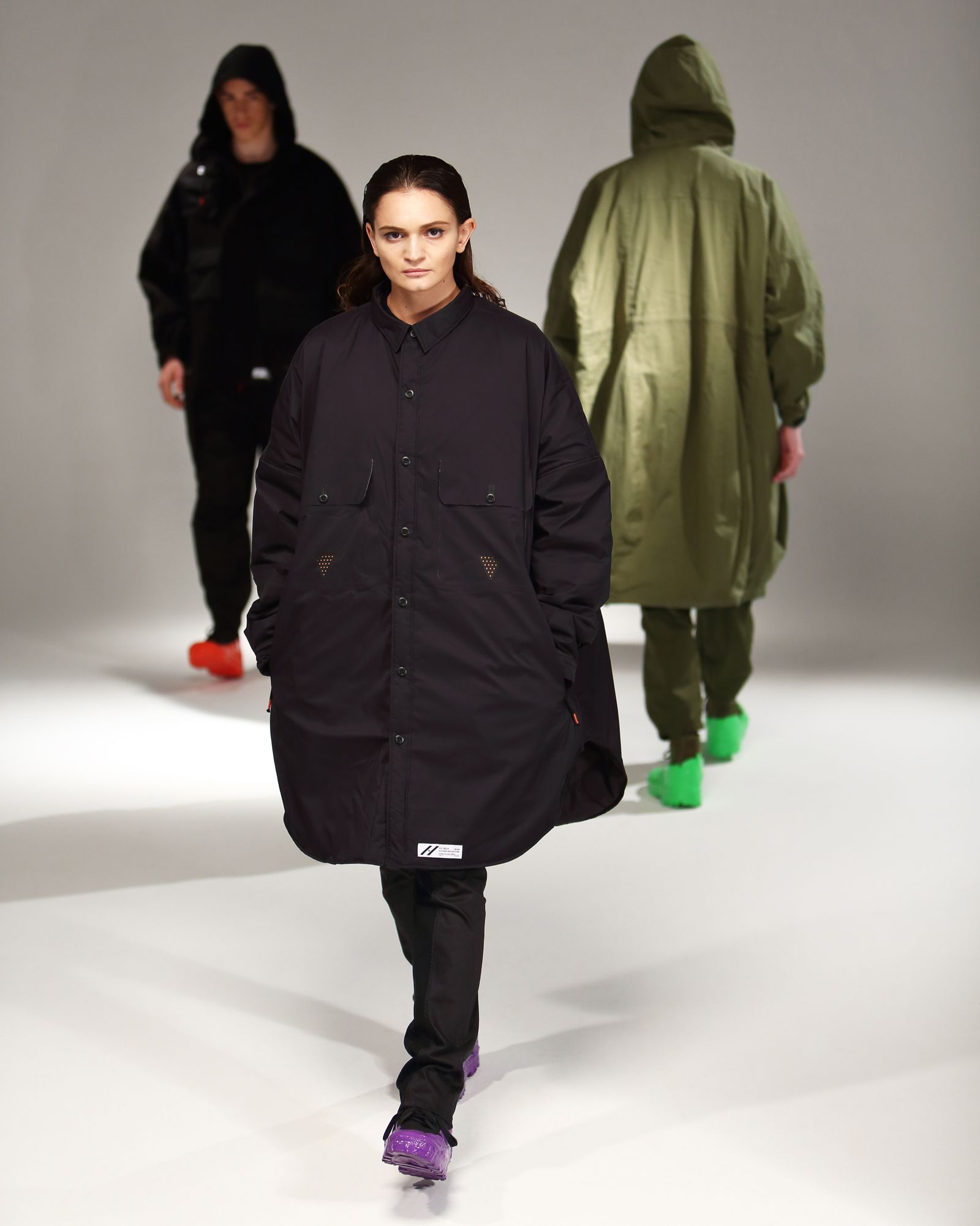 TOO BIG BAGGY QUILTED SHIRT COAT c/#2 KHAKI