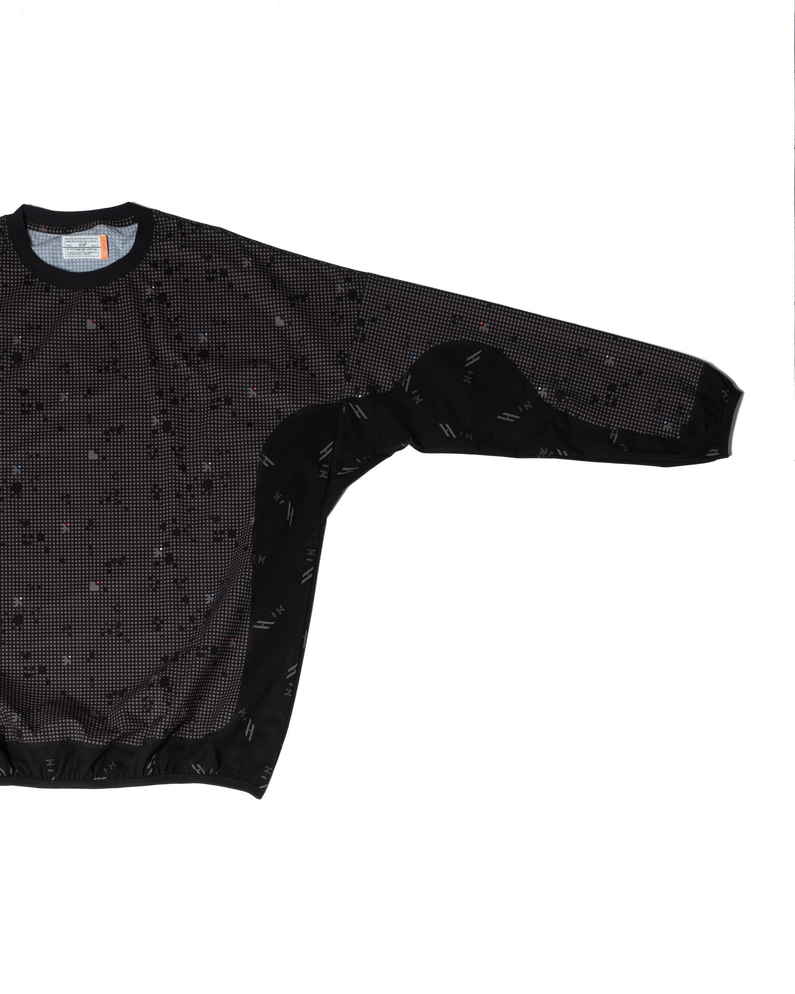 NIGHT-CAMO OVERSIZED L-SLEEVE / col: BLACK NIGHT-CAMO