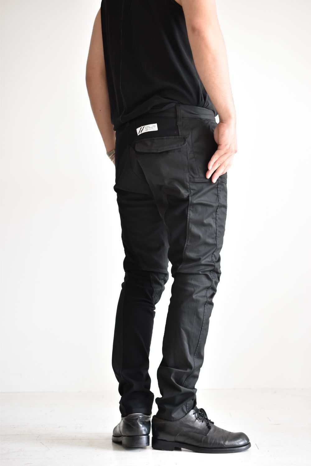 TIGHT FIT STRETCH TROUSERS c/#1 BLACK