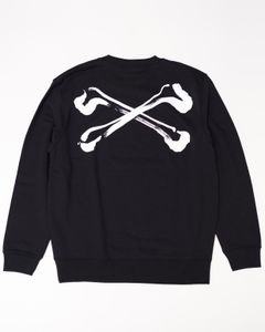 「blackmeans」×「丸岡 和吾」クロスボーンスウェット "BLACK"