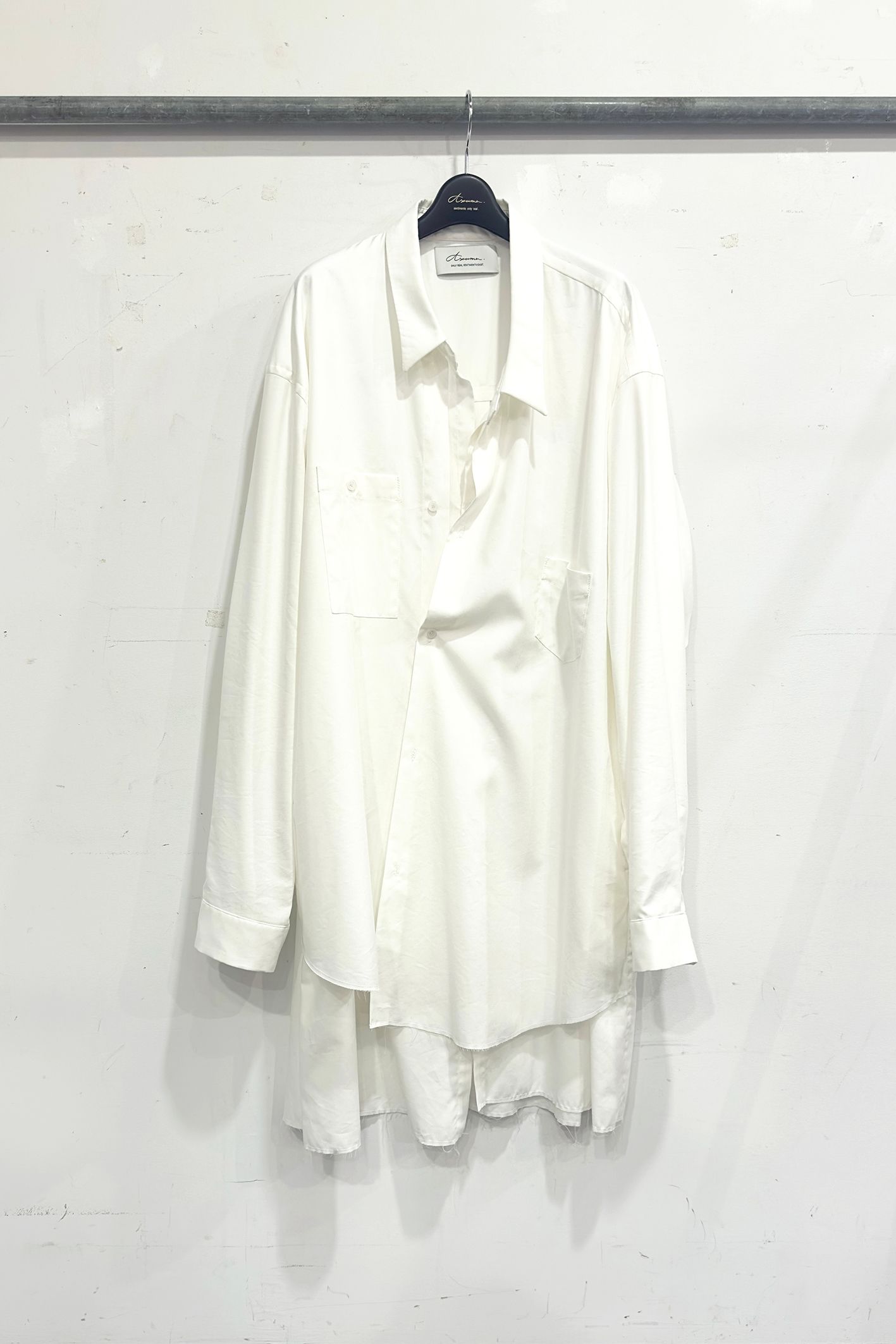 MOSHED LAYERED SHIRT / シャツ (BLACK, WHITE)