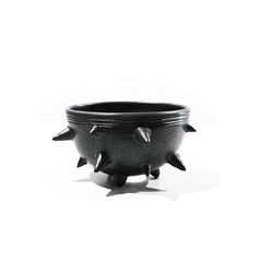THORN STUDS POT(S)  "BLACK" -陶器鉢-
