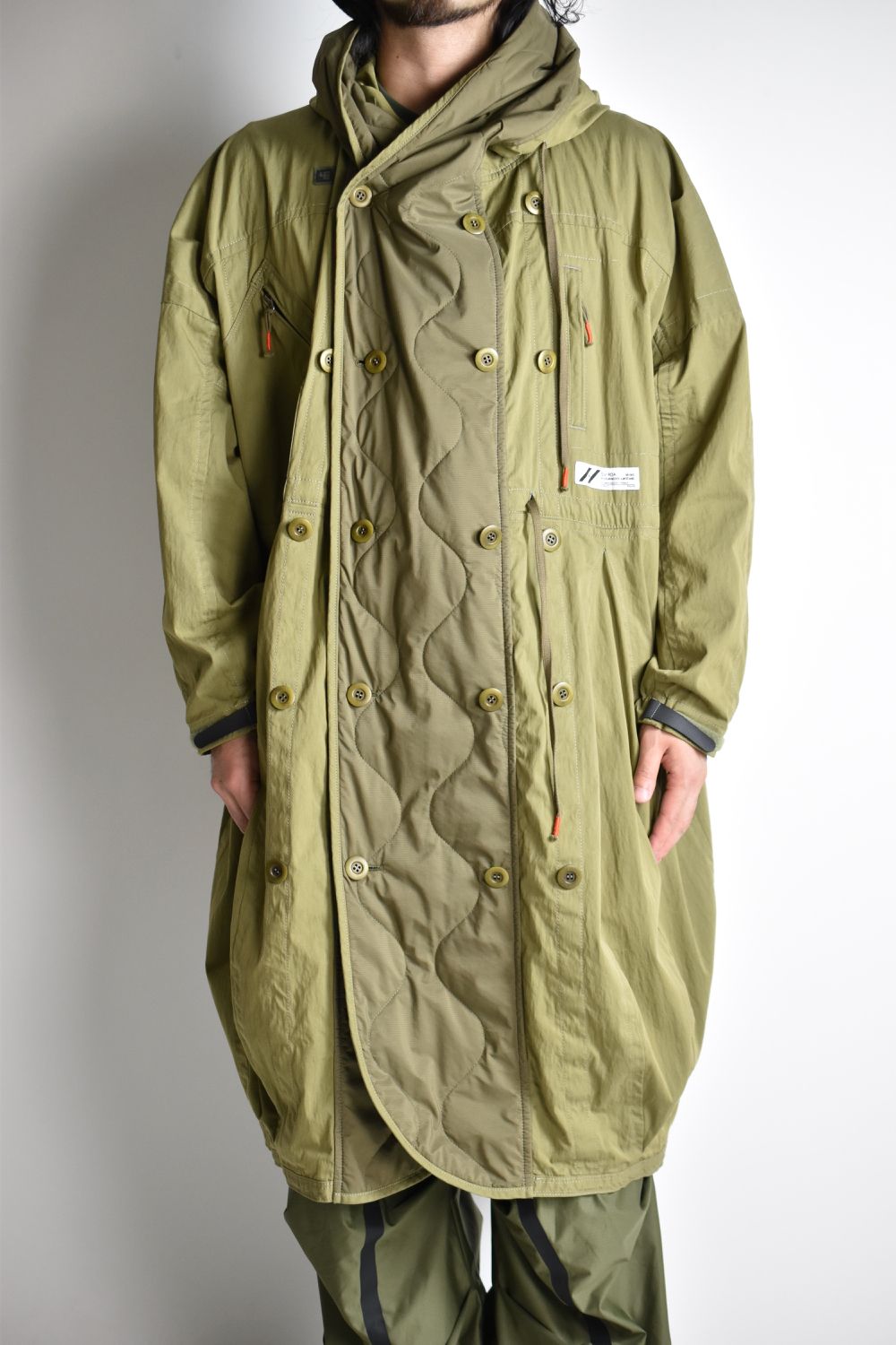 FLIGHT BALLOON WIDE LONG COAT c/#2 KHAKI