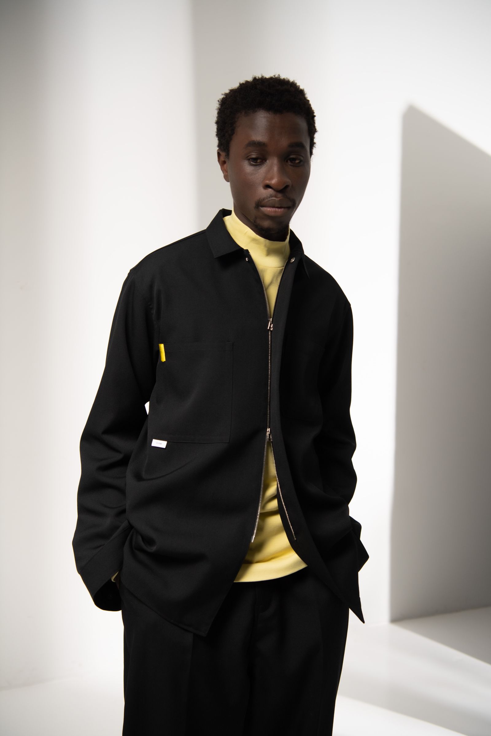 「予約商品」ZIP SHIRT (BLACK)