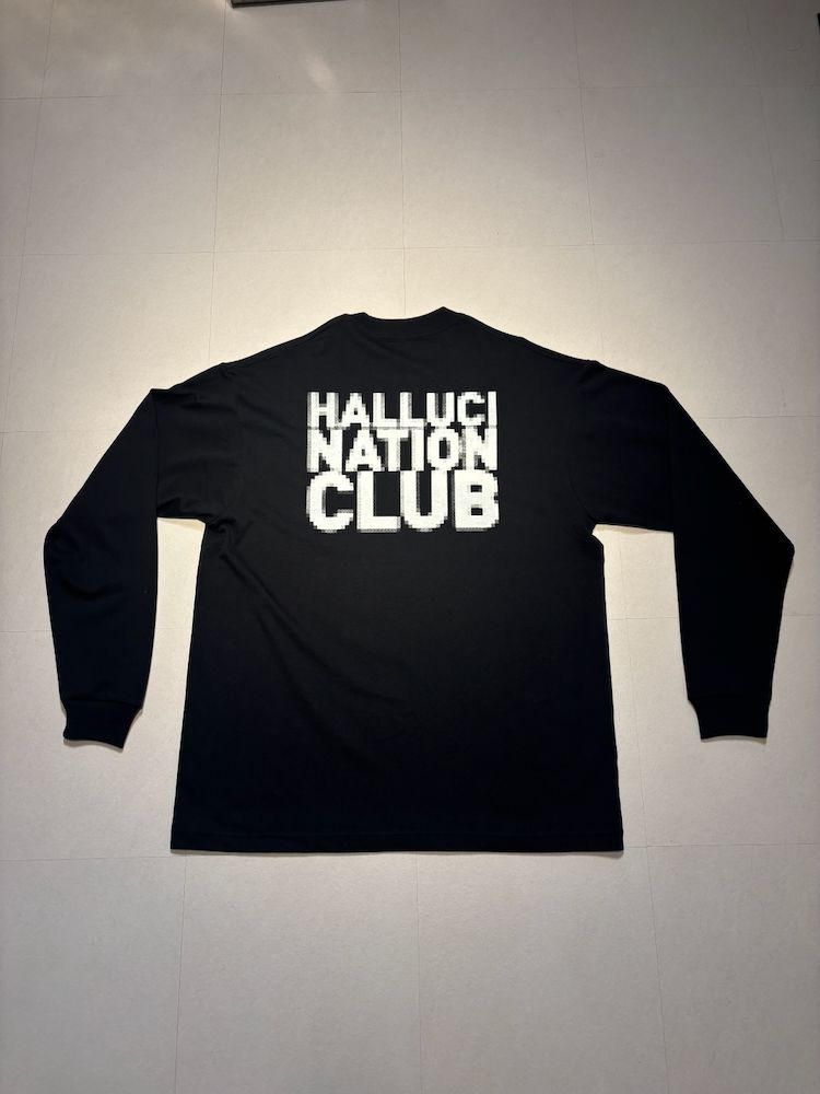 【受注生産】HALLUCINATION CLUB "自転車男" LONG SLEEVE BLACK (TENKI)