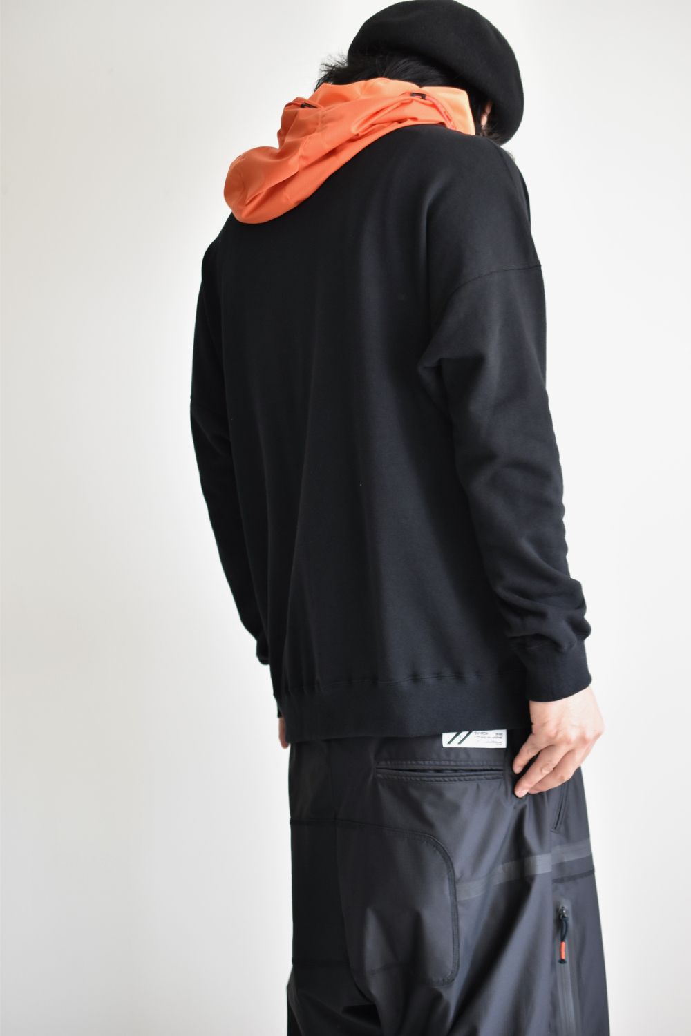 DRAW CODE HOODED PULL JERSEY c/#3 BLK X ORN