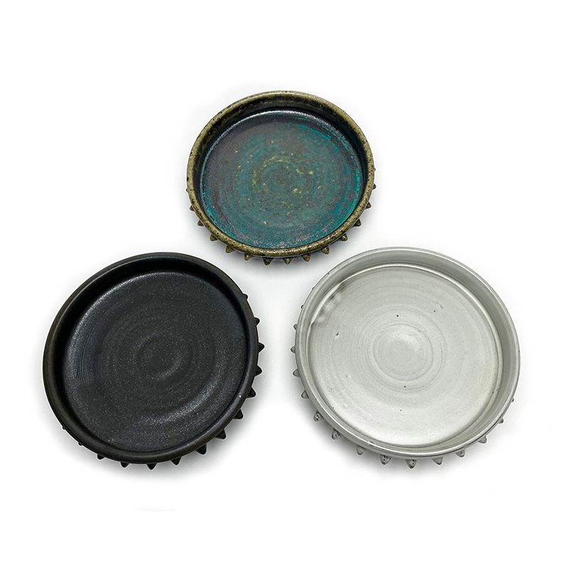 RAISE STUDS PLATE "TURQUOISE" -陶器皿-