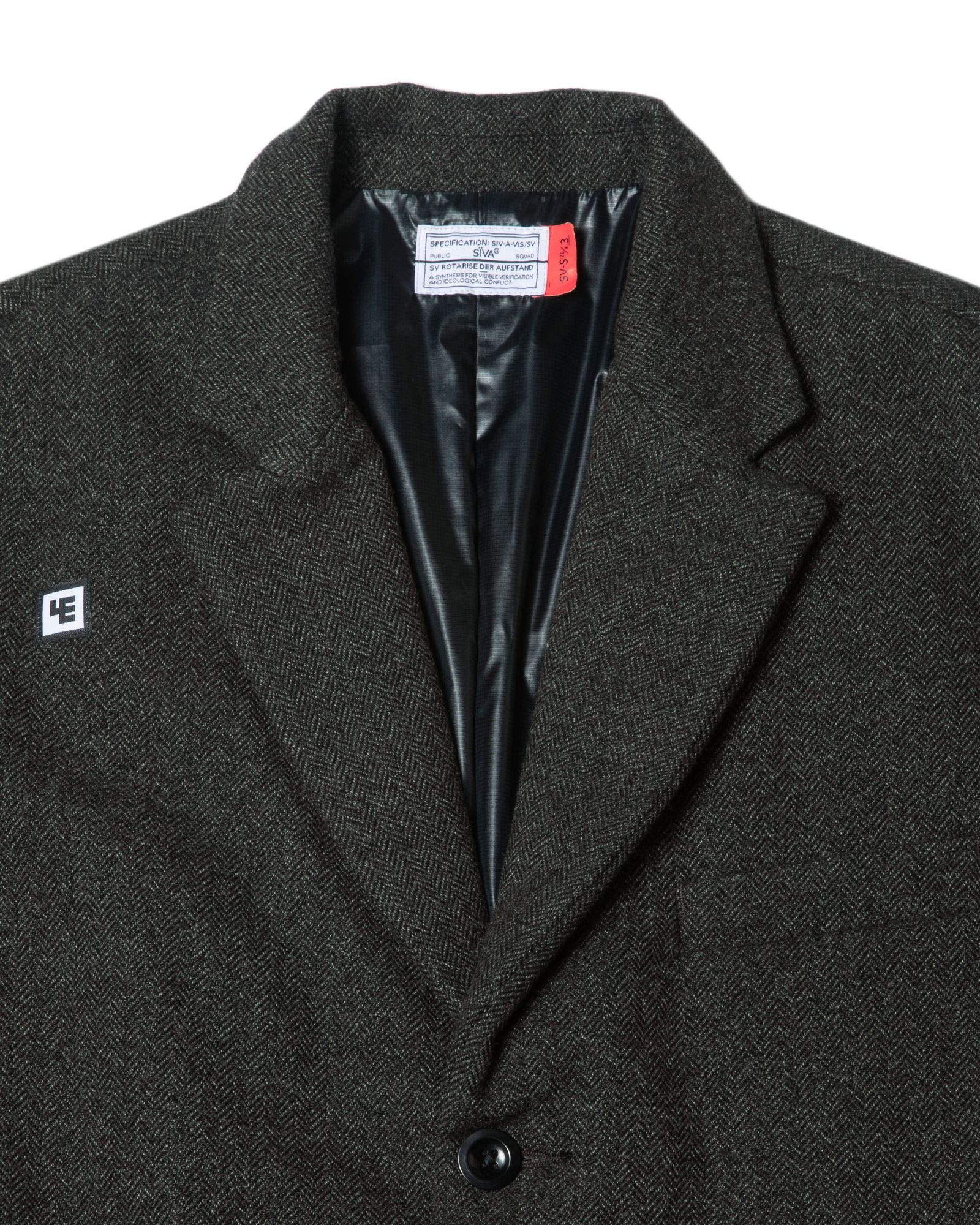 「予約商品」PASTED TWEED DOWN WIDE BLAZER / col: BLACK