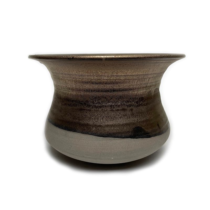 CONSTRICTION POT(L)   -陶器鉢-