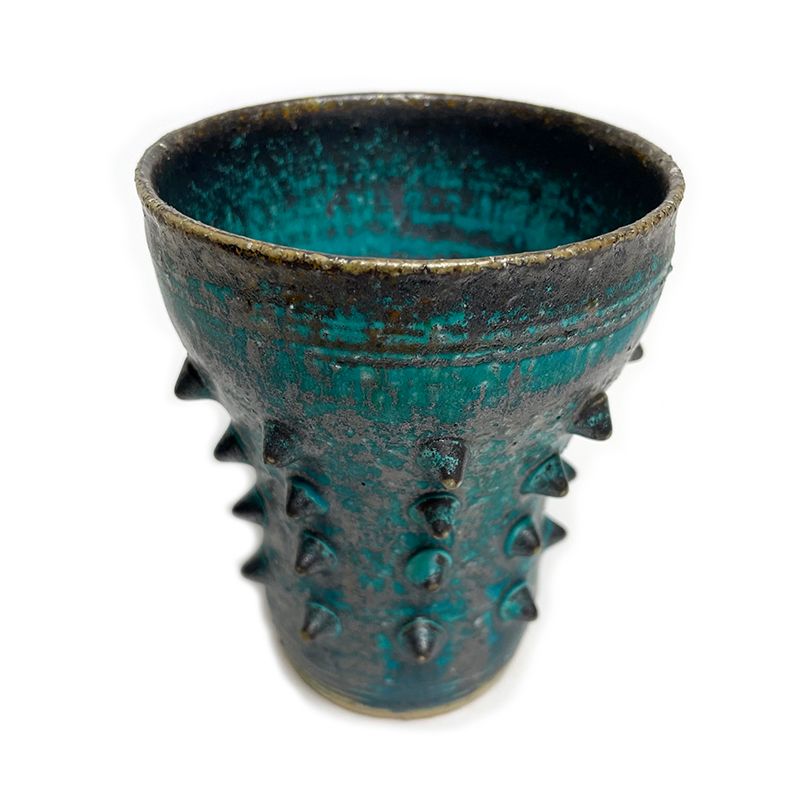 CORN STUDS BEERCUP "TURQUOISE" -陶器タンブラー-