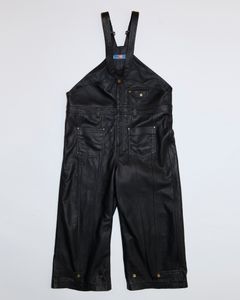 945-81TP221-5/ レザーオーバーオール (BLACK, WHITE)