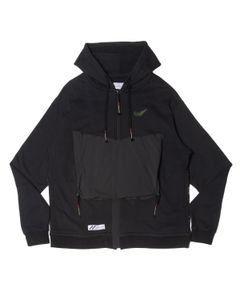 「予約商品」LOWCHEST-PKT ZIP JOGGER LOOSE-FIT HOODIE / col: BLACK