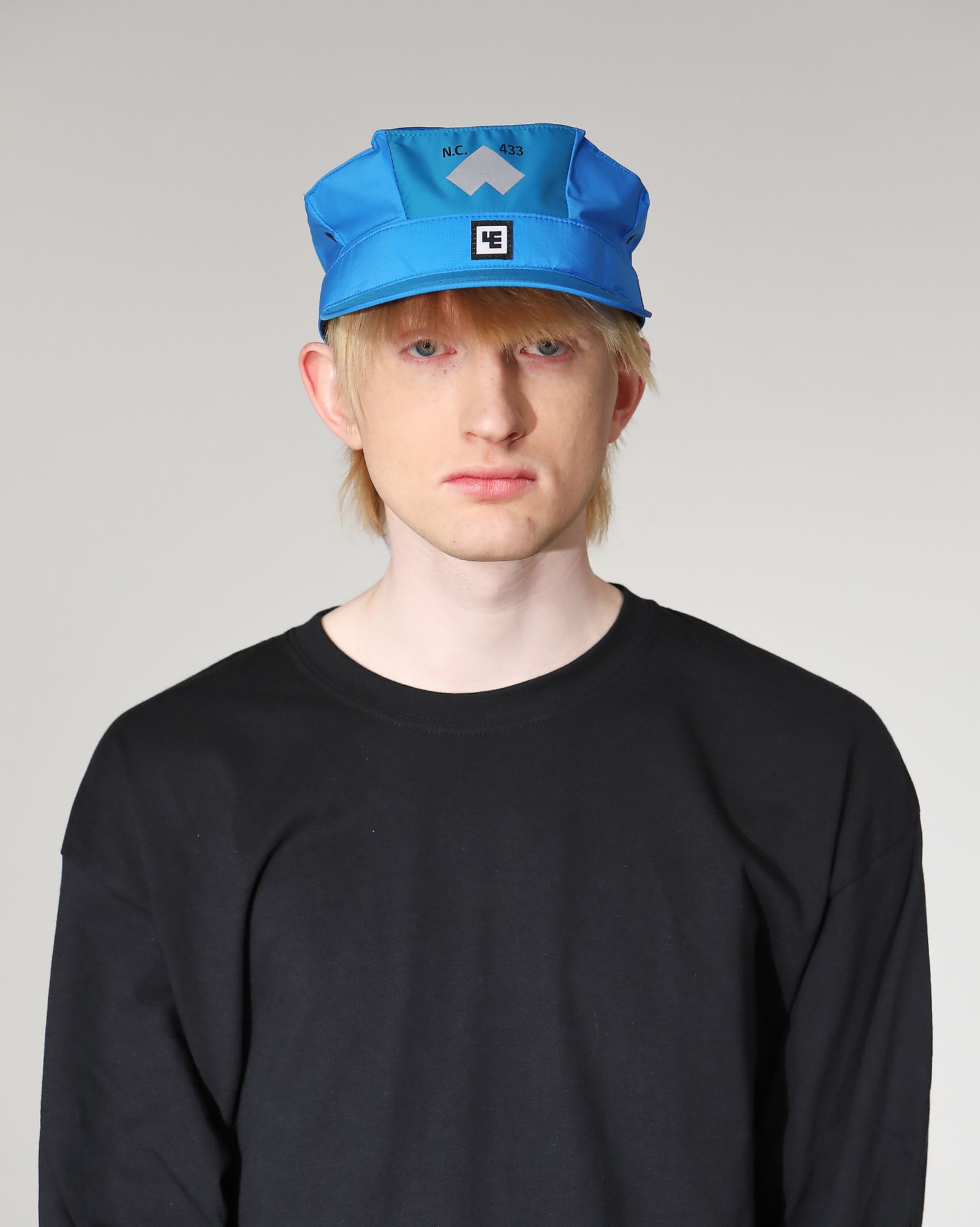 PUNCHING-HOLE BDU CAP # c/AQUA BLUE