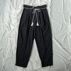 「予約商品」PLEATED WIDE TROUSERS (BLACK)
